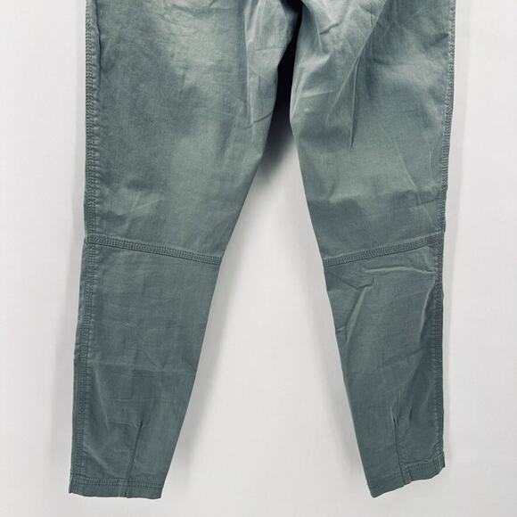 ATM Enzyme Wash Slim Ankle‎ Zip Pants Womens 4 Green Chino Preppy Quiet Luxury - Picture 5 of 12